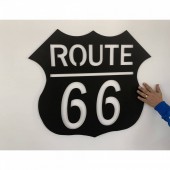 Krodesign KRO-1002/ Decoratiune perete Route 66, dimensiune 68x60 cm, negru