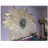 Krodesign KRO-1005/ Decoratiune perete Krodesign Spiral Sun, diametru 53 cm, negru
