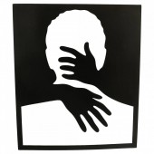 Krodesign KRO-1006 Decoratiune perete Krodesign Man Silhouette, lungime 50x43 cm, negru