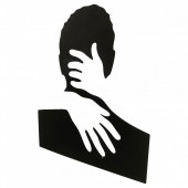 Krodesign KRO-1007 Decoratiune perete Krodesign Man Silhouette 2, lungime 48x41 cm, negru