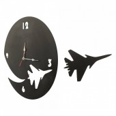 Krodesign KRO-1014 Ceas de perete metalic Krodesign Plane, diametru 50 cm, negru