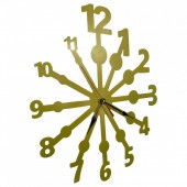 Krodesign KRO-1018 Ceas de perete metalic Krodesign Eye Test, diametru 50 cm, negru