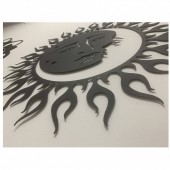 Krodesign KRO-1022 Decoratiune perete Krodesign Sun Moon, diametru 60 cm, negru