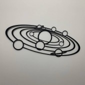 Krodesign KRO-1030 Decoratiune perete Krodesign Planets, diametru 80 cm, negru