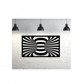 Krodesign KRO-1031 Set 2 decoratiuni perete Krodesign Spiral, negru, 25 x 45 x 1.5 cm