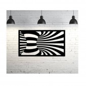 Krodesign KRO-1031 Set 2 decoratiuni perete Krodesign Spiral, negru, 25 x 45 x 1.5 cm