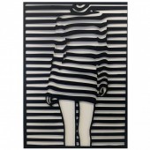 Krodesign KRO-1037/ Decoratiune perete Krodesign KRO-1037 Girl, lungime 80x58 cm, negru