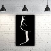 Krodesign KRO-1041/ Decoratiune tablou de perete, metalica Krodesign Women Face, 38x27 cm, negru