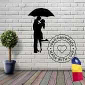 Krodesign KRO-1053 Decoratiune metalica de perete Krodesign KRO-1053, Couple Love, lungime 60 cm, negru, grosime 1.5 mm
