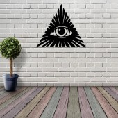 Krodesign KRO-1060/ Decoratiune metalica de perete Krodesign KRO-1060, Eye, 60 cm, grosime 1.5 mm