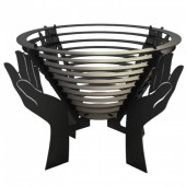 Krodesign KRO-1070 Vatra metalica de foc Krodesign KRO-1070, diametru 600 mm, grosime 4 mm, pentru exterior