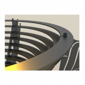 Krodesign KRO-1070 Vatra metalica de foc Krodesign KRO-1070, diametru 600 mm, grosime 4 mm, pentru exterior