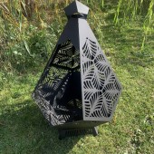 Krodesign KRO-1090 Incalzitor pentru terasa/gradina, Krodesign Diamond KRO-1090, Otel, Negru, diametru 1125 mm, grosime 3 mm