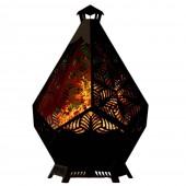 Krodesign KRO-1090/ Incalzitor pentru terasa/gradina, Krodesign Diamond KRO-1090, Otel, Negru, diametru 1125 mm, grosime 3 mm