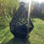 Krodesign KRO-1090/ Incalzitor pentru terasa/gradina, Krodesign Diamond KRO-1090, Otel, Negru, diametru 1125 mm, grosime 3 mm