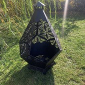 Krodesign KRO-1090/ Incalzitor pentru terasa/gradina, Krodesign Diamond KRO-1090, Otel, Negru, diametru 1125 mm, grosime 3 mm
