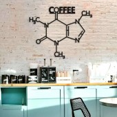 Krodesign KRO-1119 Decoratiune metalica de perete Krodesign Coffee KRO-1119, dimensiune 60 cm, negru, grosime 1.5 mm