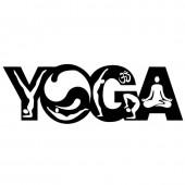 Krodesign KRO-1121 Decoratiune metalica de perete Krodesign YOGA KRO-1121, dimensiune 80 cm, negru, grosime 1.5 mm