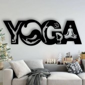 Krodesign KRO-1121 Decoratiune metalica de perete Krodesign YOGA KRO-1121, dimensiune 80 cm, negru, grosime 1.5 mm