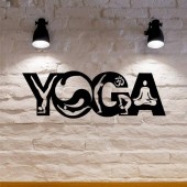 Krodesign KRO-1121 Decoratiune metalica de perete Krodesign YOGA KRO-1121, dimensiune 80 cm, negru, grosime 1.5 mm