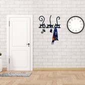 Krodesign kro-1129/ Suport chei cu 5 agatatori, Krodesign Three Cats KRO-1129, 60x30 cm, Negru