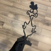 Krodesign KRO-1133 Decoratiune gradina / ghiveci Krodesign Scared Chicken KRO-1133, metal, inaltime 64 cm