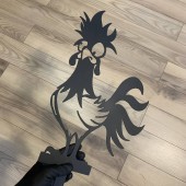 Krodesign KRO-1134 Decoratiune gradina / ghiveci Krodesign Funny Chicken KRO-1134, metal, inaltime 60 cm