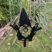 Krodesign KRO-1139/ Decoratiune gradina / ghiveci Krodesign Rock Roll Gnome KRO-1139, metal, inaltime 61 cm