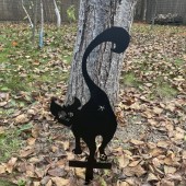 Krodesign KRO-1140/ Decoratiune gradina / ghiveci Krodesign Back Cat KRO-1140, metal, inaltime 61 cm