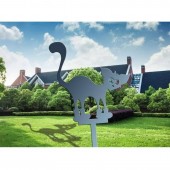 Krodesign KRO-1144 Decoratiune gradina / ghiveci Krodesign Cat Boots KRO-1144, metal, inaltime 60 cm