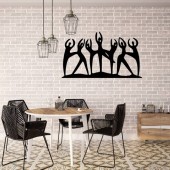 Krodesign KRO-1148 Decoratiune metalica de perete Krodesign KRO-1148, Ballerina Dance, lungime 60 cm, negru, grosime 1.5 mm