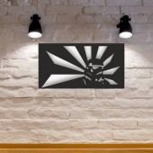 Krodesign KRO-1150  Decoratiune metalica de perete Krodesign KRO-1150 Storm Trooper, lungime 60 cm, negru, grosime 1.5 mm