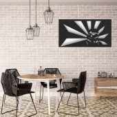 Krodesign KRO-1150  Decoratiune metalica de perete Krodesign KRO-1150 Storm Trooper, lungime 60 cm, negru, grosime 1.5 mm