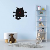Krodesign KRO-1158 Ceas de perete metalic Krodesign Cat KRO-1158, diametru 50 cm, negru
