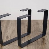 Krodesign KRO-1171 Set 2 picioare pentru banci sau masute, Vivatechnix KRO-1171, dimensiune 40x35x5 cm, Negru