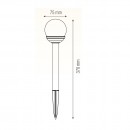 Lampa solara cu led, Crystal Glass, 0.06 W, glob sticla, corp metalic, 6400K