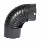 Micul Fermier MF-EI1027-G01 Cot pentru soba pe lemne, 90Ëš, 130mm, Gri mat