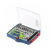MTX 13363 Set surubelnite cu clichet, biti, tubulare, Sibrteh 61 piese, CrV 