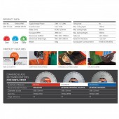 Norton - Saint Gobain CGW 1-30/ Masina de taiat zidarie profesionala Norton CGW, 2200W, diametru disc 350 mm