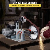 OEM 1.5KWDSSGJ0000001V2 Slefuitor profesional de banc cu banda, 1500 W, 0-2800 rpm, masa reglabila, Otel