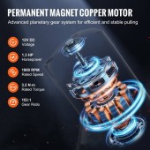 OEM ATVGSSJPYXWXEJRPBV9 Troliu electric 12V DC, 1.3 CP, capacitate 1814 kg, cablu 12 m, Telecomanda WiFi si cu fir, IP55, pentru ATV