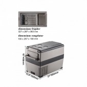 OEM BX-YSSCZBXSH-CF45V2 Cutie frigorifica cu compresor 12/24 V DC, 110-240 V AC, capacitate 45 l, -20 â„ƒ pana la 20 â„ƒ, dimensiune 345 x 693 x 456 mm, panou digital