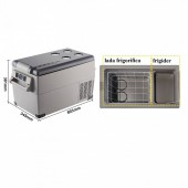 OEM BXYSSCZBXSH-CF351V2 Lada frigorifica cu compresor 12/24 V DC, 110-240 V AC, capacitate 35 l, -20 â„ƒ pana la 20 â„ƒ, 693 x 345 x 381 mm, panou digital