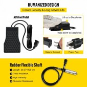 OEM DMJOC380W-Q8EQ8OYV2 Polizor cu arbore flexibil si pedala, Profesional 380 W, 500-23000 rpm, lungime 100 cm, Gama mandrinei 0.3-6.5 mm