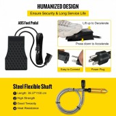 OEM DMJOC780W-PA7MR1JV2 Polizor cu arbore flexibil si pedala, 780 W, 500-23000 rpm, lungime 100 cm, 45 accesorii 