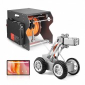 OEM GDTCJQRIPADCE5MZI001V2 Robot inspectie tevi canalizare, Telecomanda, IP68, 120 m, 4x4, HD, 8 x Led, 3 viteze, Aluminiu, Tableta