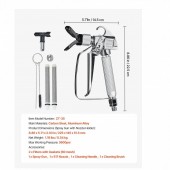 OEM GYWQPTJRGJPJNLZF8V0 Pistol de vopsit cu duza 517, Otel/Aluminiu, 248 Bar