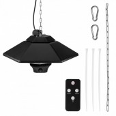 OEM HWXJRQ2KWSXXDUILIV2 Incalzitor cu infrarosu suspendat 800-2000W, Telecomanda, 3 trepte temperatura, IP34, Aluminiu, 440x440x220 mm