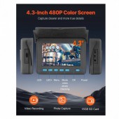 OEM JLKXSGDNKJF36ALK7V2 Camera inspectie endoscop, Profesional, Monitor color 4.3â€, Lungime 30 m, IP68, 6 x Led, 3x Zoom, Timp de lucru baterie 6-8 h