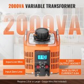 OEM KBBYQYJPS200R2I6BV7 Transformator de tensiune variabila, 0-300 V, 6.6 A, putere 2000 VA, afisaj Led, alimentare prin cablaj